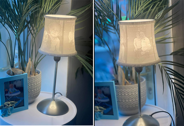3D prints lamp