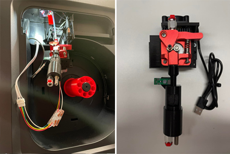 3D print fun: filament feeder modded