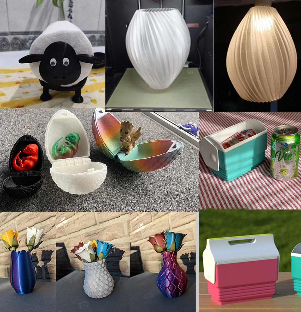3D printouts of filament 3D printer