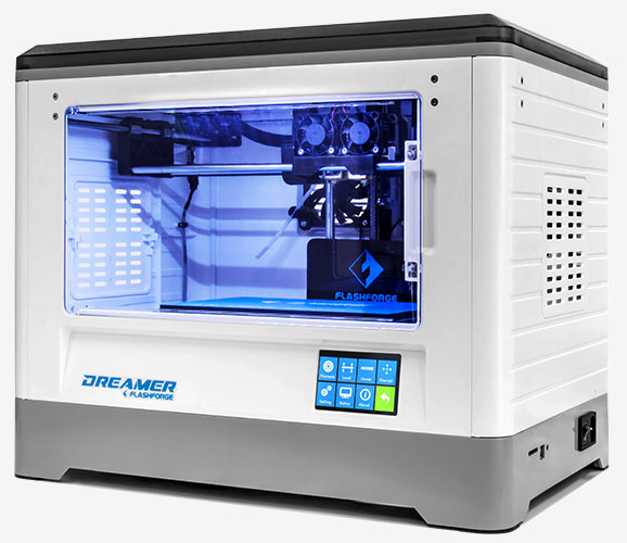 FLASHFORGE Dreamer NX 3D-Drucker EIN-Extruder-Drucker mit durchsichtiger Tür und rückseitigen Lüftern 