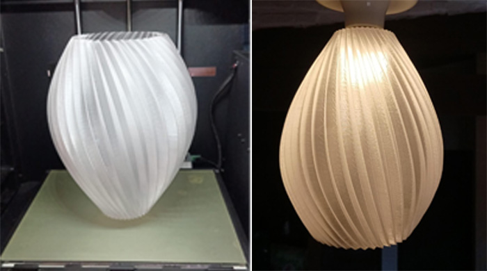 3D prints lampshade