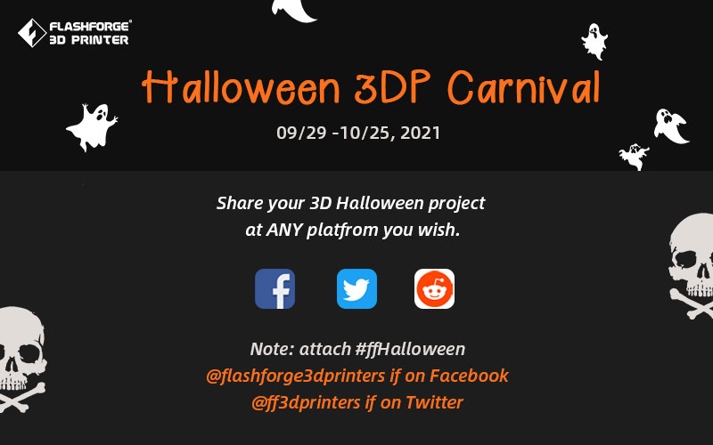 Flashforge Halloween 3D Print Carnival